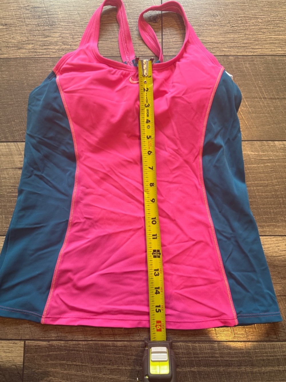 Nike Hot Pink and Teal Athletic Tankini Set - Picture 8 of 11